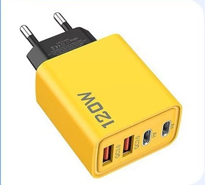 120W Fast Charger | USB-C PD QC3.0 | 4-port Adapter (2 Type-C+2 USB)